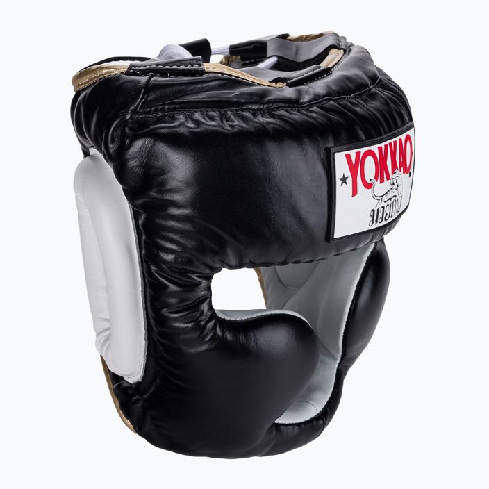 YOKKAO treniruočių galvos apsauga kovinis sportinis šalmas juodas HYGL-1-1