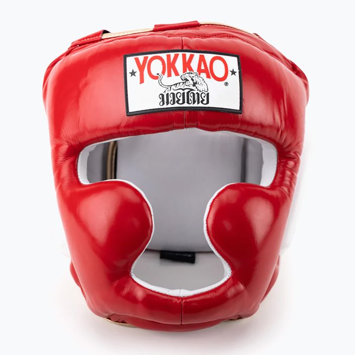 YOKKAO treniruočių galvos apsauga kovinis sportinis šalmas raudonas HYGL-1-2 5