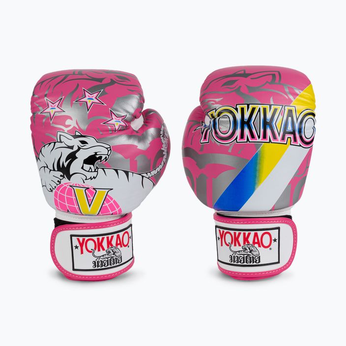 YOKKAO 90'S bokso pirštinės rožinės spalvos BYGL-90-8