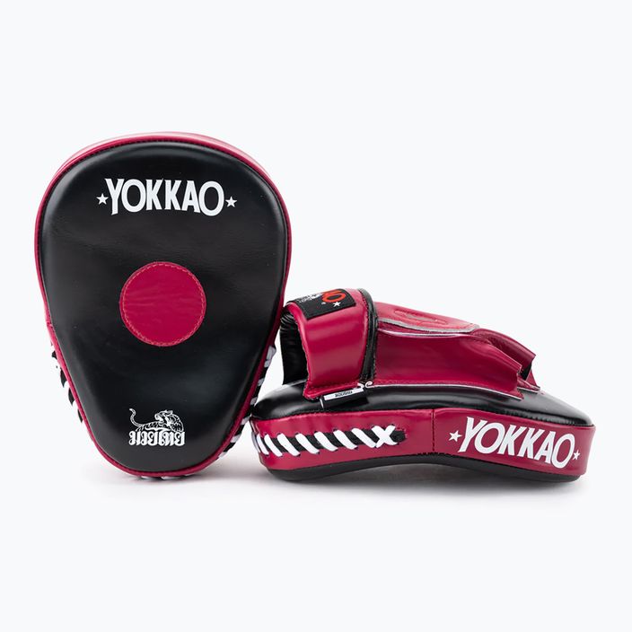 YOKKAO Focus pirštinės Atviri treniruočių diskai juodai raudoni FYML-18 4