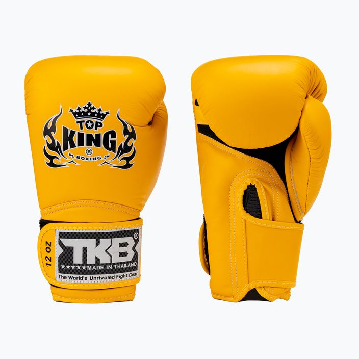 Top King Muay Thai Super Air geltonos bokso pirštinės TKBGSA-YW 3