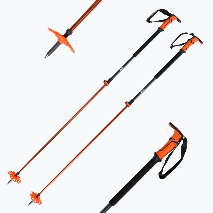 BCA Scepter Alu slidinėjimo lazdos juoda/oranžinė 7
