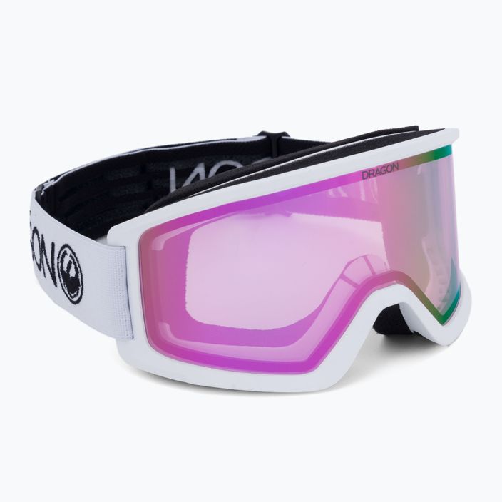 DRAGON DX3 OTG slidinėjimo akiniai balti/šviesiai rožiniai ion