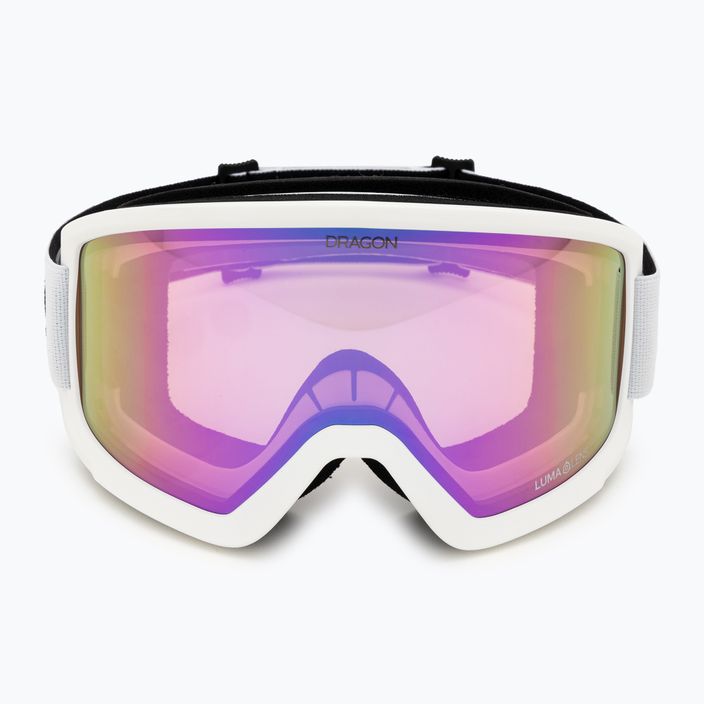 DRAGON L DX3 OTG slidinėjimo akiniai balti/šviesūs rožiniai jonai 2