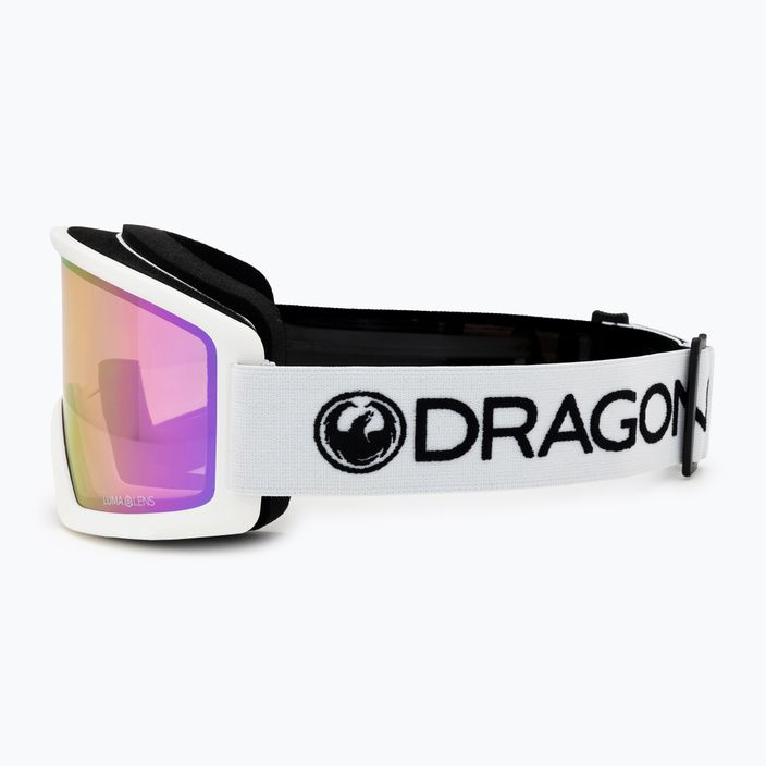 DRAGON L DX3 OTG slidinėjimo akiniai balti/šviesūs rožiniai jonai 4