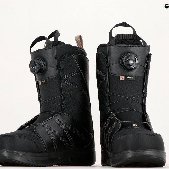 Vyriški snieglenčių batai Salomon Titan Boa black/black/roasted cashew 11