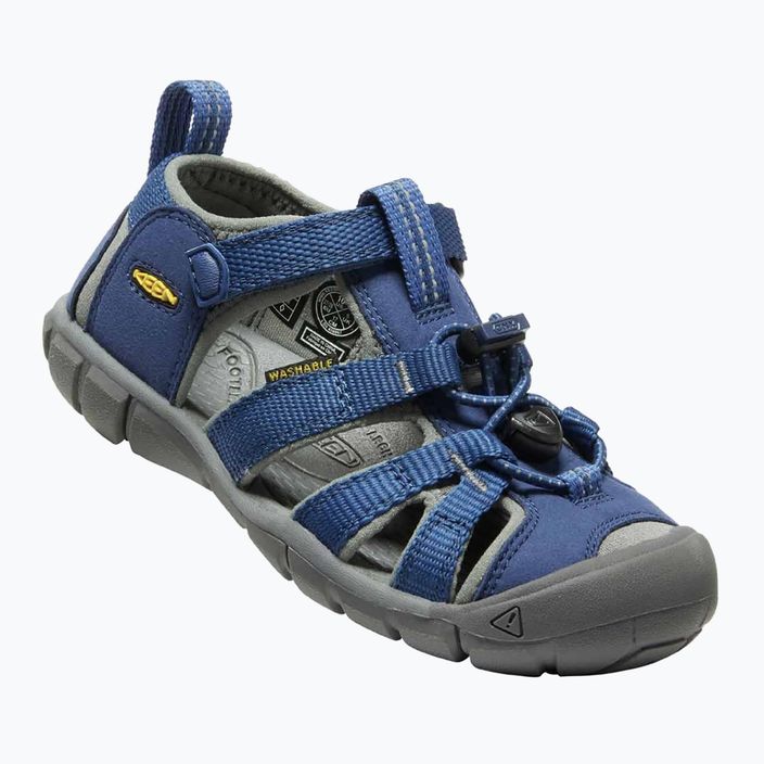 Vaikiški žygio sandalai KEEN Seacamp II CNX blue depths/gargoyole 7