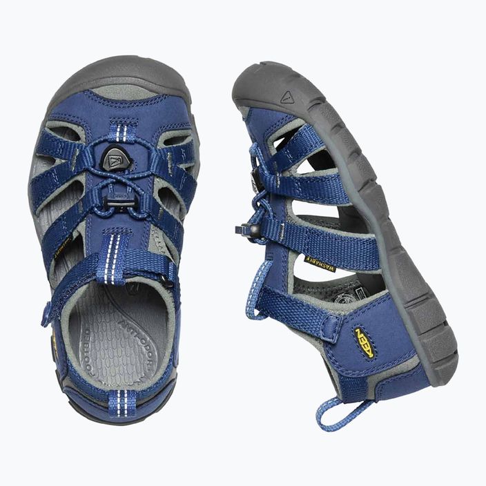 Vaikiški žygio sandalai KEEN Seacamp II CNX blue depths/gargoyole 10