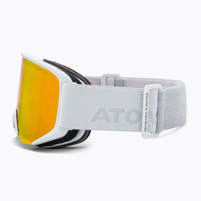 Atomic Savor Stereo šviesiai pilki/raudoni stereo slidinėjimo akiniai 4