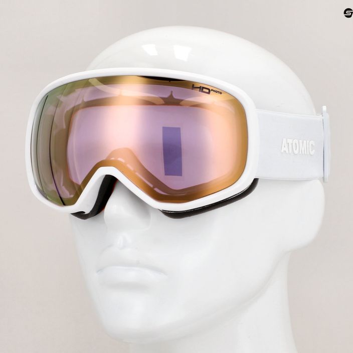 "Atomic Revent HD Photo" balti/gintarinio aukso slidinėjimo akiniai 9