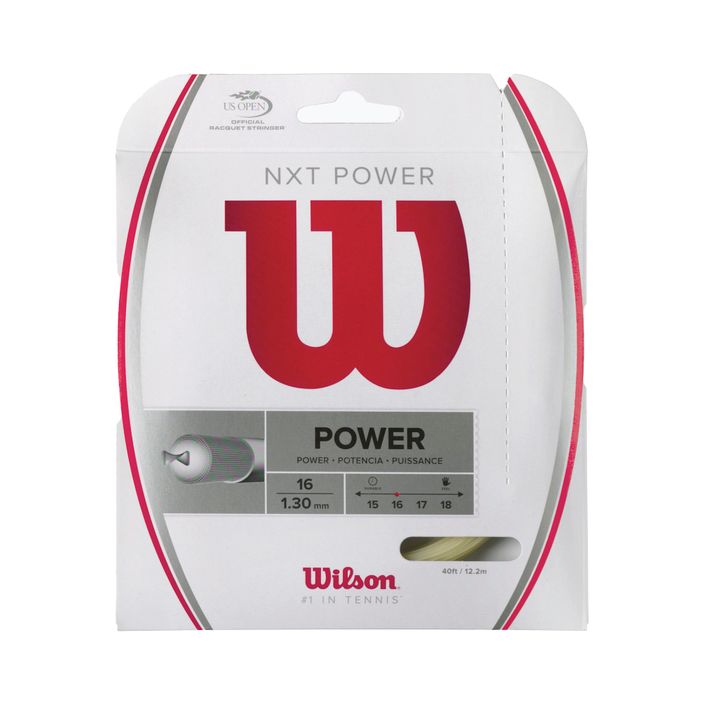 Wilson Nxt Power 16 teniso stygos 12,2 m baltos spalvos WRZ941600