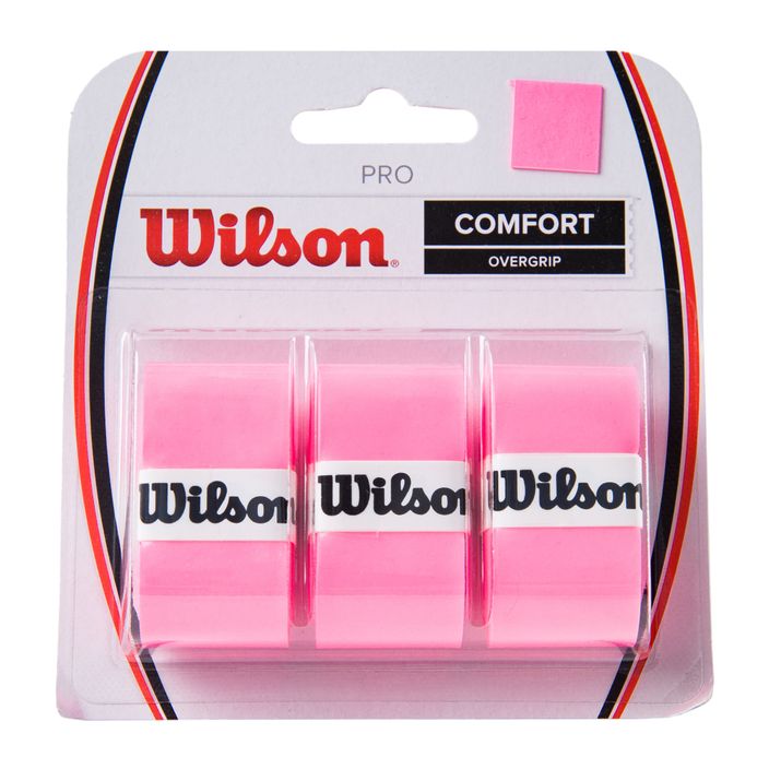 Wilson Pro Comfort Overgrip teniso raketės apvyniojimai 3 vnt. rožinės spalvos WRZ4014PK+ 2