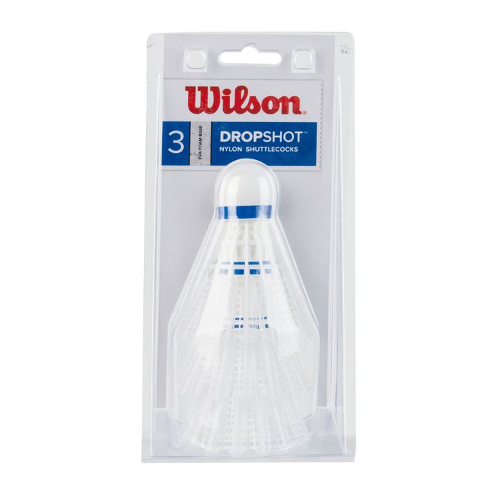 Wilson Dropshot Clamshel badmintono raketės 3 vnt. baltos WRT6048WH+ 2