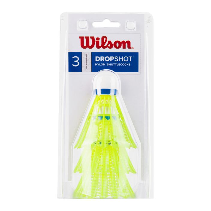 Wilson Dropshot Clamshel badmintono raketės 3 vnt. geltonos WRT6048YE+ 2
