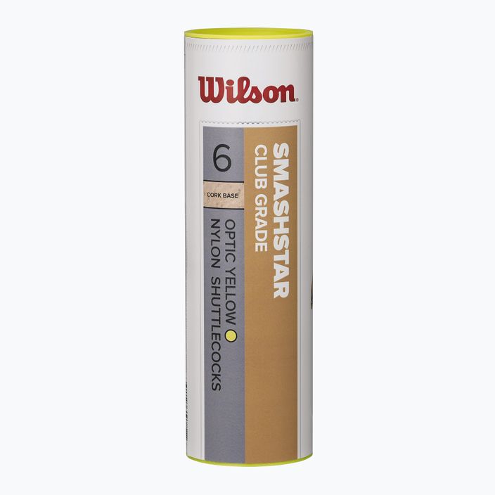 Badmintono plunksniukai Wilson Smashstar 6 vnt. yellow