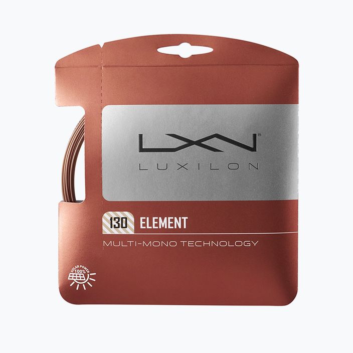 Teniso stygos Luxilon Element 130 komplektas12,2 m rudos spalvos WRZ990109+