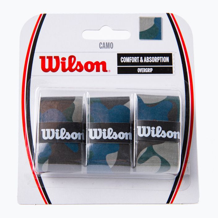 Wilson Camo Overgrip teniso raketės apvyniojimai 3 vnt. mėlyni WRZ470840+