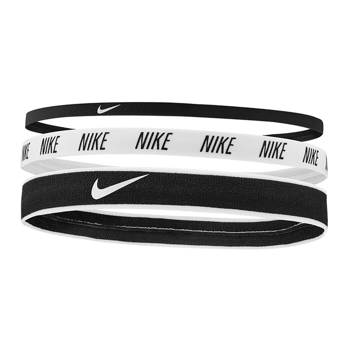 Galvos juostos Nike Tidth 3 szt. black/white/black 2