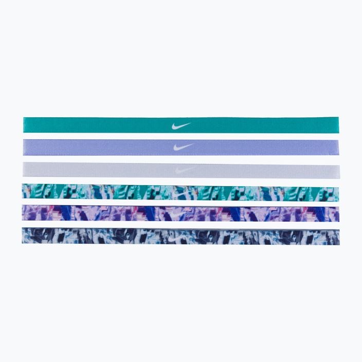 Nike galvos juostos su spauda 6 vnt., žalios/violetinės spalvos N0002545-322 2