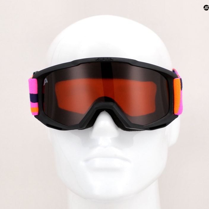 Vaikiški slidinėjimo akiniai Alpina Piney black/pink matt/orange 5