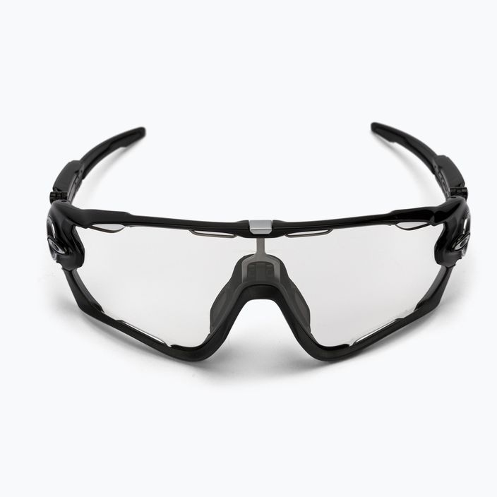 Oakley Jawbreaker poliruoti juodi/skaidrūs iki juodos spalvos fotochrominiai dviratininkų akiniai 0OO9290 4
