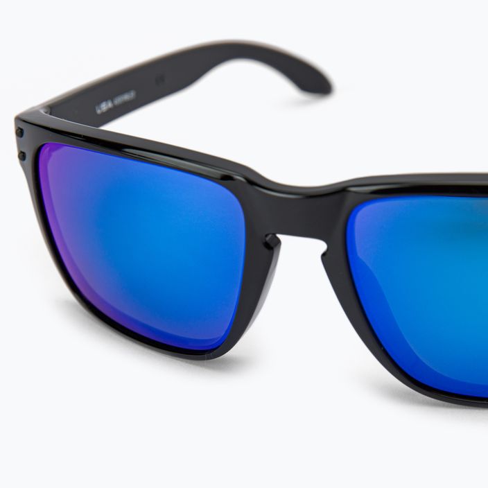 Oakley Holbrook XL poliruoti juodi/prizminiai safyriniai akiniai nuo saulės 0OO9417 4