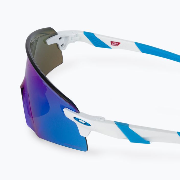Oakley Encoder poliruoti balti/prizmatiniai safyro dviratininkų akiniai 0OO9471 4