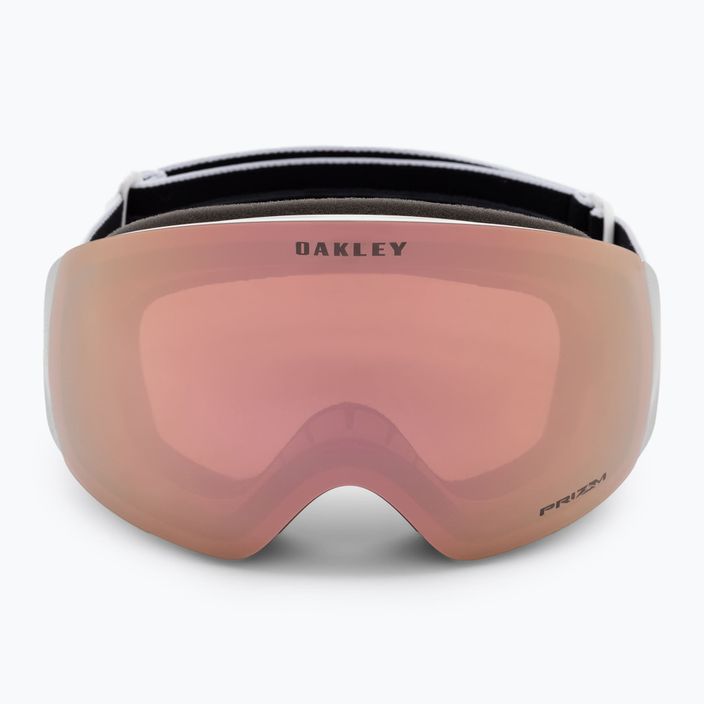 Oakley Flight Deck matinės baltos/prizm rožinio aukso iridžio slidinėjimo akiniai OO7064-C9 2