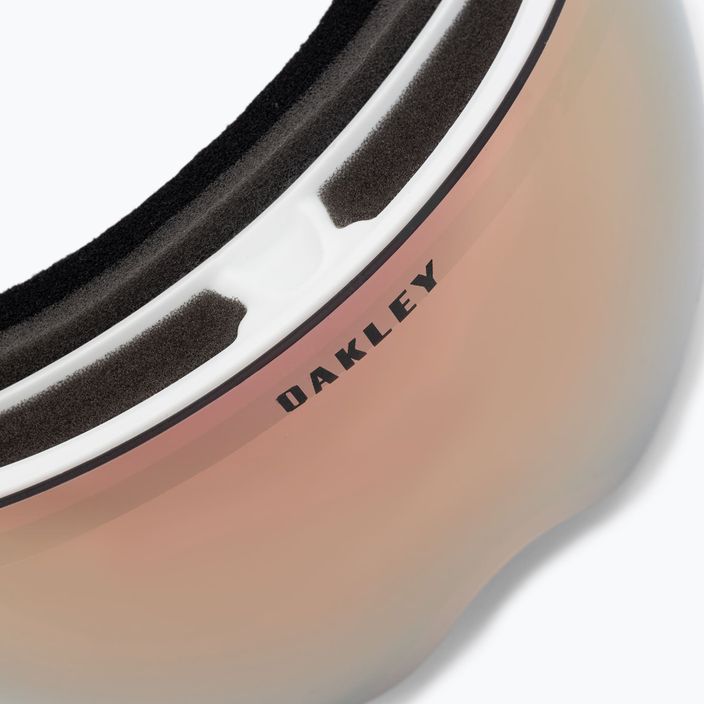 Oakley Flight Deck matinės baltos/prizm rožinio aukso iridžio slidinėjimo akiniai OO7064-C9 5