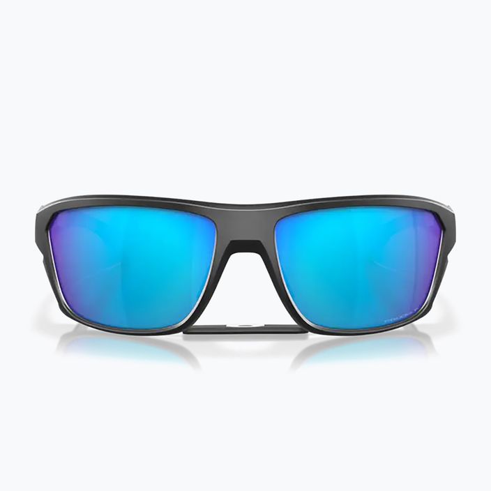 "Oakley Split Shot" matinės juodos/prizm safyro spalvos poliarizuoti akiniai nuo saulės 9