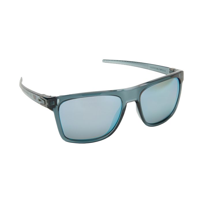 Oakley Leffingwell krištoliniai juodi/prizm giliai vandenyje poliarizuoti akiniai nuo saulės 0OO9100