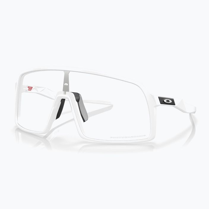 Oakley Sutro matinės baltos/skaidrios iki juodos spalvos fotochrominiai dviratininkų akiniai 0OO9406 6