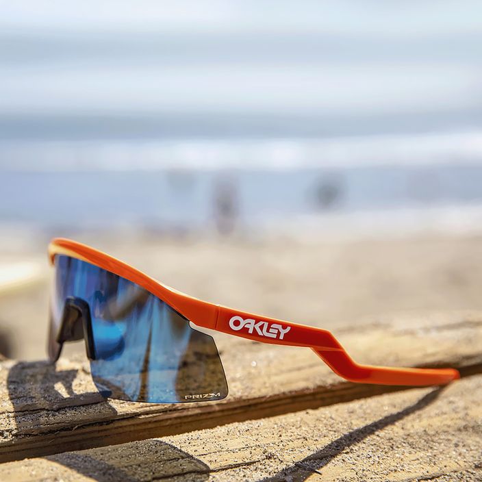 "Oakley Hydra" neoninės oranžinės/prizminio safyro spalvos akiniai nuo saulės 11