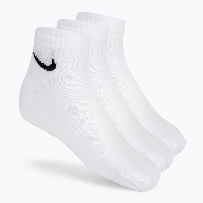 Kojinės Nike Everyday Cushioned Ankle 3 poros white/black