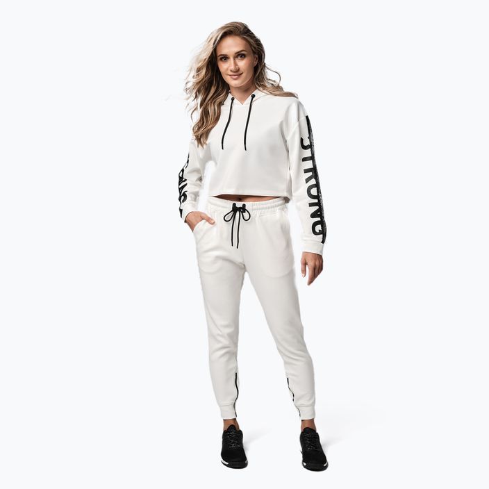 Moteriški STRONG ID firminiai džemperiai Crop baltos spalvos Z1T02502 2