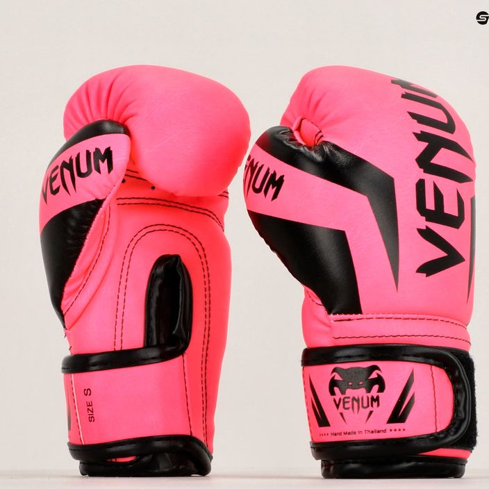 Vaikiškos bokso pirštinės Venum Elite Boxing fluo pink 11