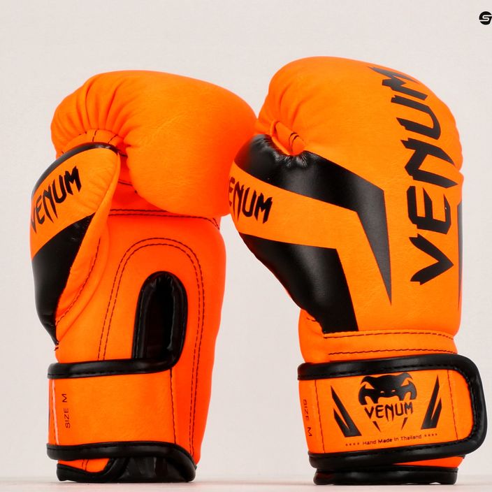 Vaikiškos bokso pirštinės Venum Elite Boxing fluo orange 9
