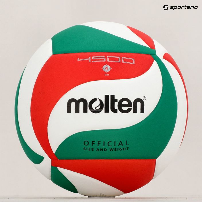 Tinklinio kamuolys Molten V4M4500-4 white/green/red dydis 4 6