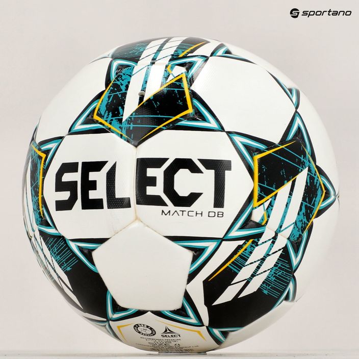 SELECT Rungtynės DB FIFA Basic v23 baltos/žalios spalvos futbolo kamuolys, dydis 4 5