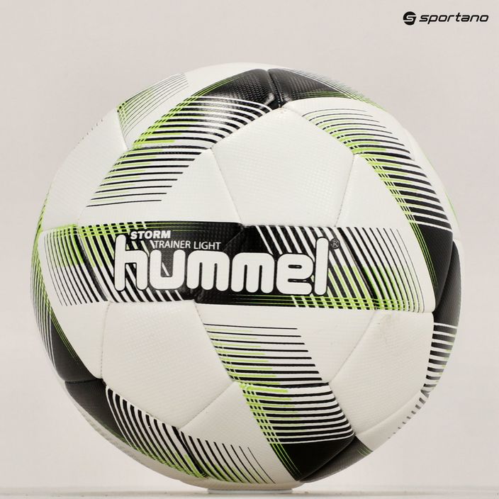 Hummel Storm Trainer Light FB futbolo kamuolys baltas/juodas/žalias 4 dydis 6