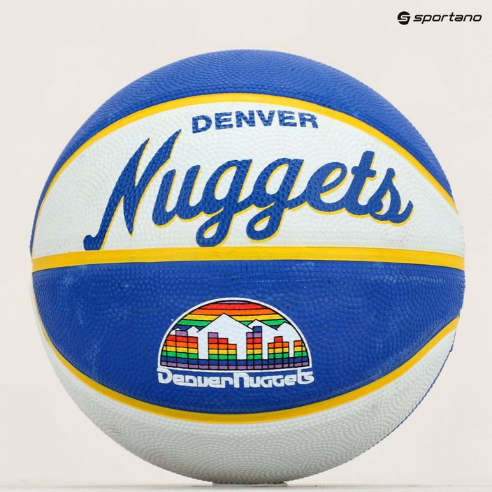 Wilson NBA Team Retro Mini Denver Nuggets krepšinio kamuolys WTB3200XBDEN 3 dydis 5