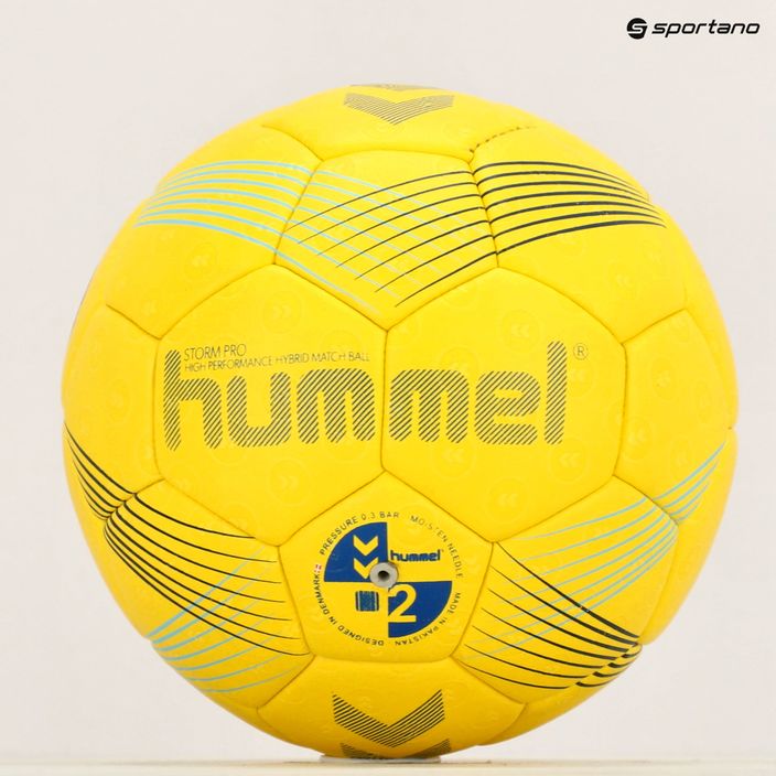 Hummel Strom Pro HB rankinio kamuolys geltonas/mėlynas/marine dydis 2 11