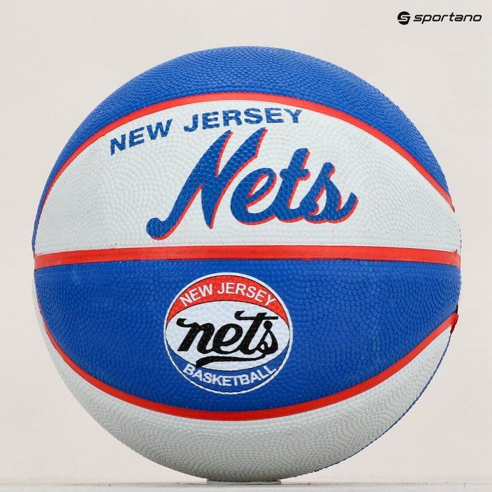 Wilson NBA Team Retro Mini Brooklyn Nets krepšinio kamuolys WTB3200XBBRO 3 dydžio 5