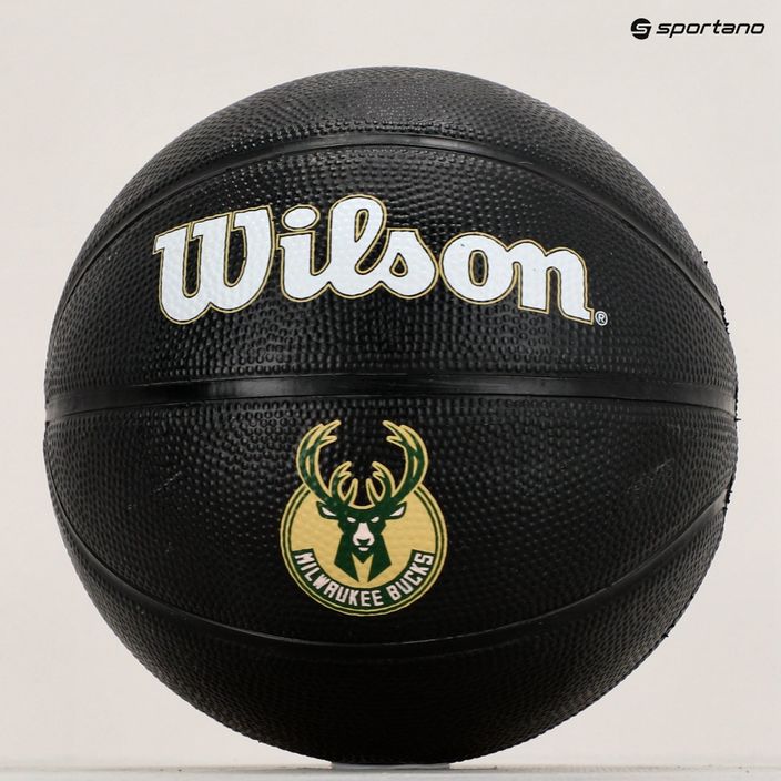 Wilson NBA Team Tribute Mini Milwaukee Bucks krepšinio kamuolys WZ4017606XB3 dydis 3 9