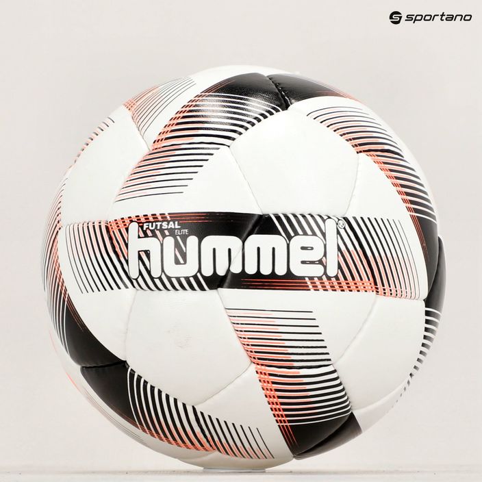 Hummel Futsal Elite FB futbolo kamuolys baltas/juodas/raudonas dydis 4 5