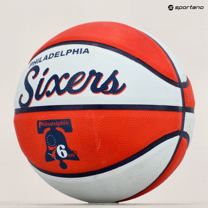 Wilson NBA Team Retro Mini Philadelphia 76ers krepšinio kamuolys WTB3200XBPHI dydis 3 5