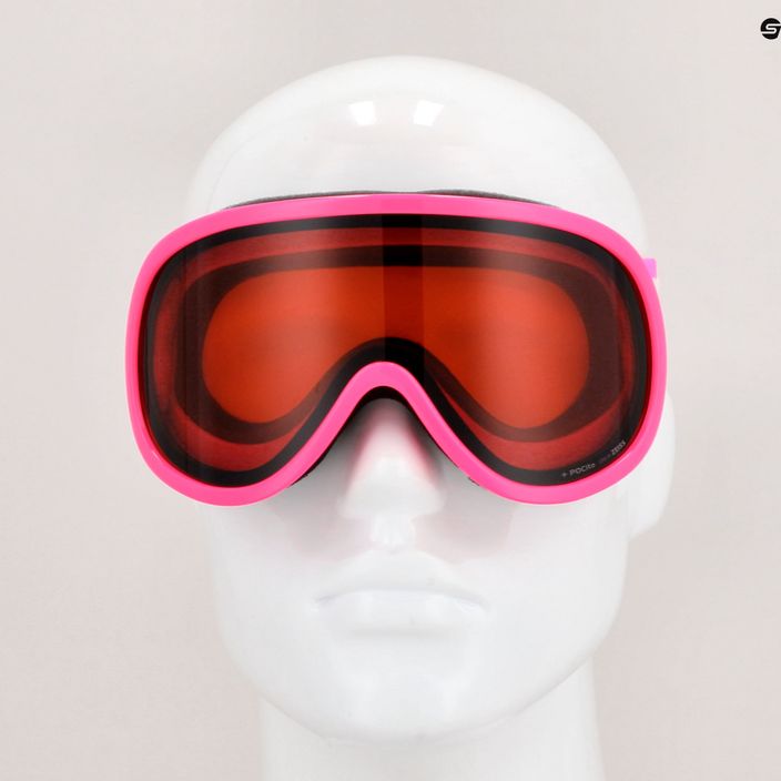 POC POCito Retina fluorescencinės rožinės spalvos vaikiški slidinėjimo akiniai 10