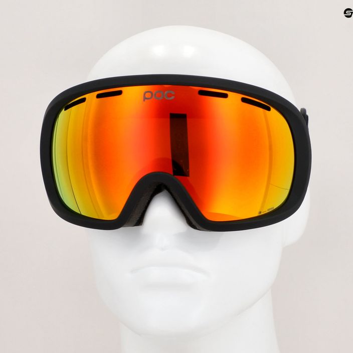 POC Fovea urano juodos/iš dalies saulėtos oranžinės spalvos slidinėjimo akiniai 6