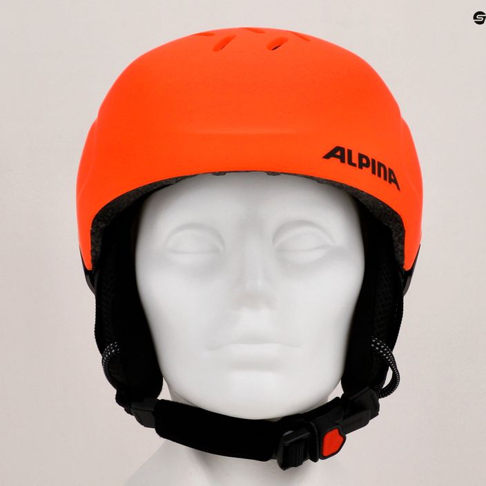 Alpina Pizi vaikiškas slidinėjimo šalmas neon/orange matt 14