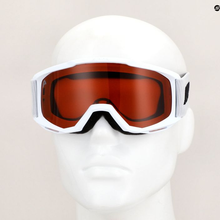 Alpina Piney balti matiniai/oranžiniai vaikiški slidinėjimo akiniai 5